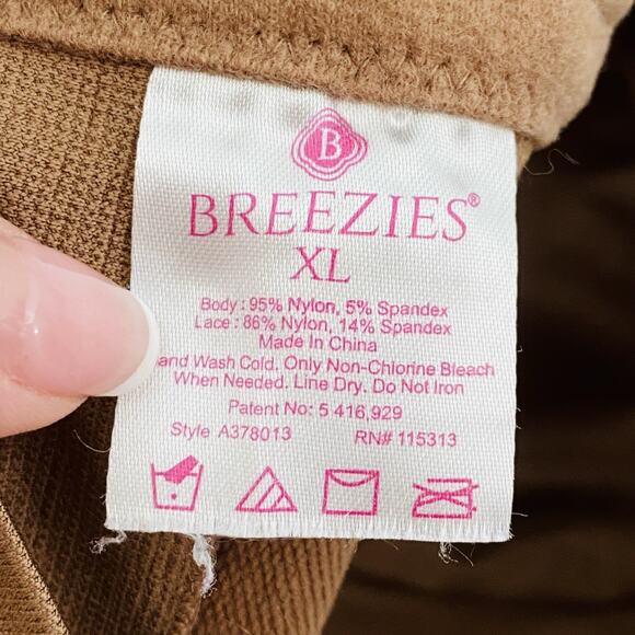 Breezies Bra Womens Size XL brown Stretch Lace Full Coverage Wireless Comfort - Picture 3 of 3